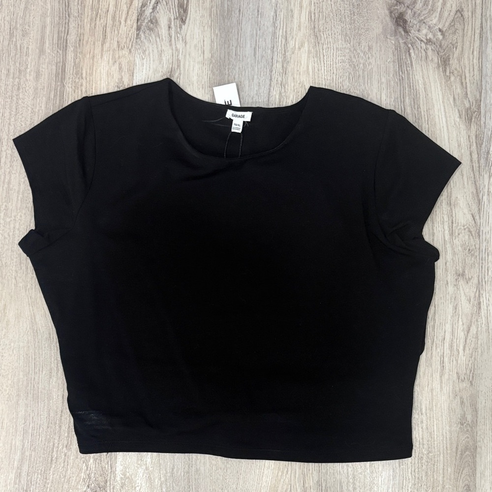 Garage Black Crop Top